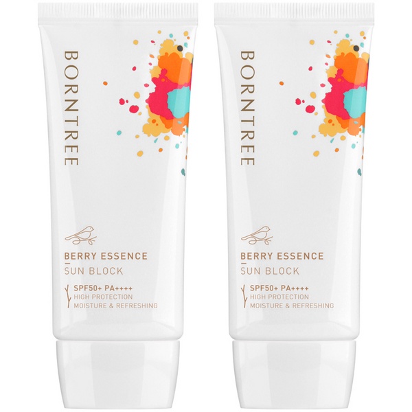 Bontree Berry Essence ครีมกันแดด SPF50+ PA++++ เครื่องสําอางเกาหลี 50 มล. 2 ชิ้น