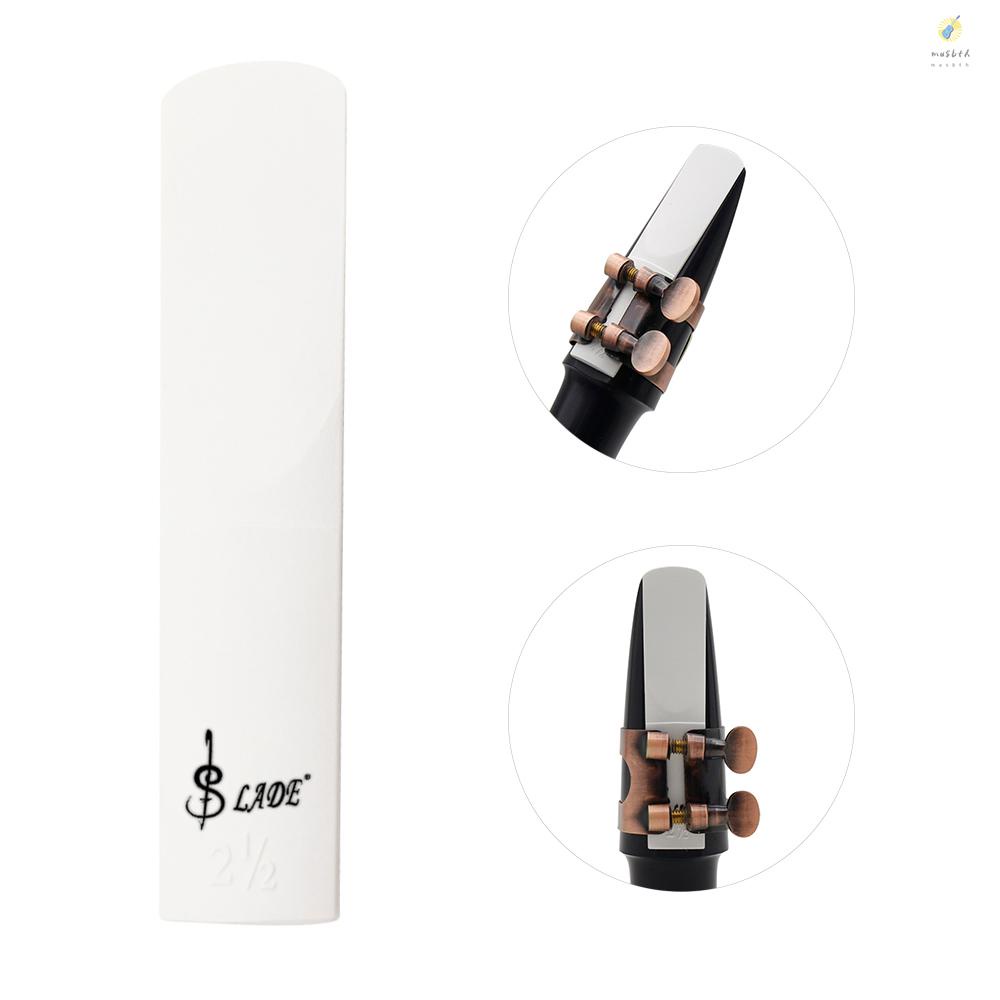 [musbth] ลิ้นแซกโซโฟน ABS 2.5 สีขาว สําหรับอัลโตแซกโซโฟน