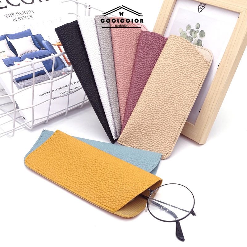 ในไทย💖เคสใส่แว่นPUซองหนังใส่แว่นแบบพกพาและใช้งานได้จริงสําหรับผู้หญิงและผู้ชายนำเข้าขายส่ง.COD