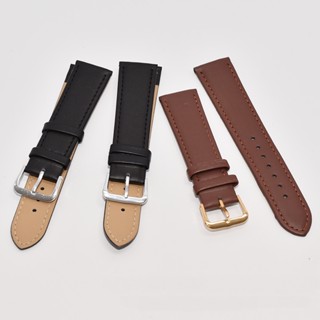 สายนาฬิกาข้อมือ สายหนัง PU แบบแบน ขนาด 10-22 มม.