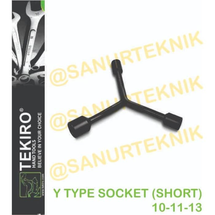 ประแจกระบอกแบบสั้น Y-Type / Y-Type Socket SHORT TEKIRO 10-11-13 mm / 10 11 13