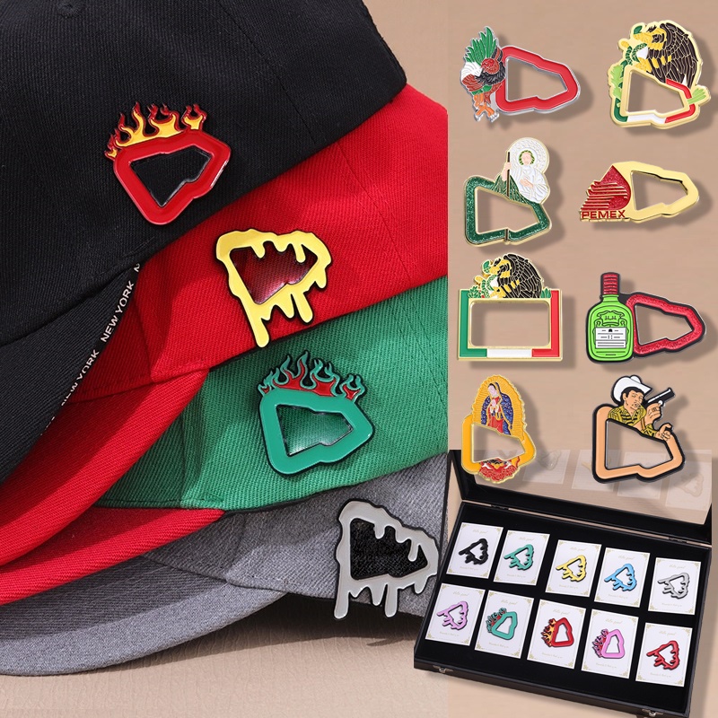 เข็มกลัดโลหะ รูปหมวก Era เครื่องประดับแฟชั่น สําหรับตกแต่ง