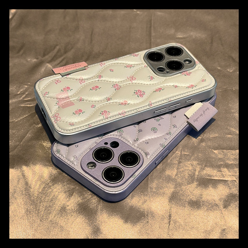 เคสโทรศัพท์มือถือ TPU นิ่ม ปิดด้านหลัง กันกระแทก กันฝุ่น ลายดอกไม้ สีชมพู สีน้ํามัน สีขาว สไตล์เรโทร สําหรับ IPhone 15 Pro Max 14 13 12 11 Pro Max X