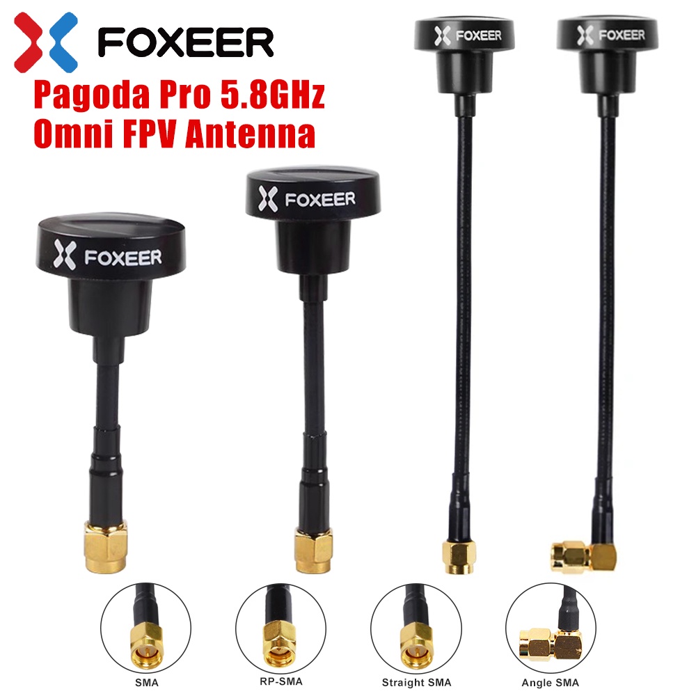 FOXEER Pagoda Pro 5.8GHz 3dBi Omni FPV Antenna RHCP SMA RP-SMA 68/86/150mm for RC Racing Freestyle D