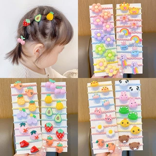 หนังยางรัดผมเด็กเล็ก แพ็ค10ชิ้น ยางรัดผมเกาหลี เส้นเล็ก น่ารัก สีสดใส ลายน่ารัก