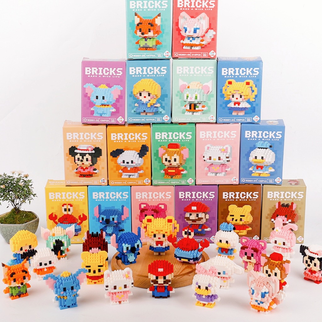 【Uhome】บล็อคตัวต่อ รูปการ์ตูนสัตว์น่ารัก 3D ของเล่นสําหรับเด็ก