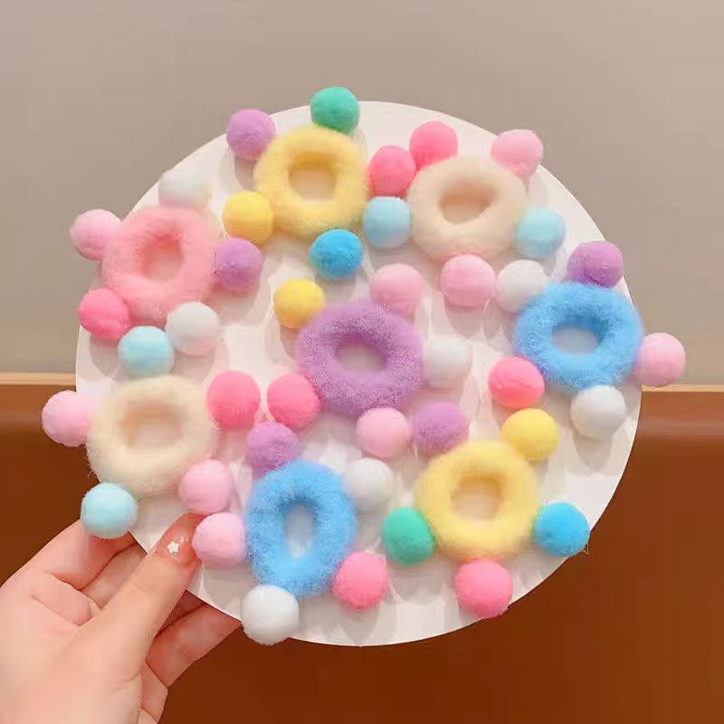 ยางรัดผม ตุ๊กตาการ์ตูน สีแคนดี้ อุปกรณ์เสริมผม สําหรับเด็ก - รูปที่ 4