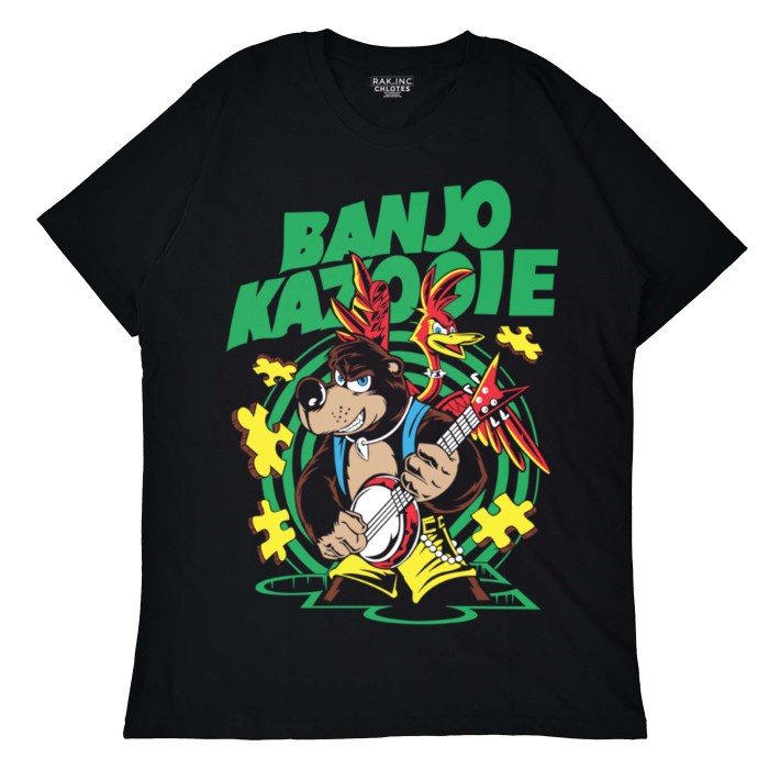 ขายดี Baju Hitam Pria Kaos VIDIO GAME BANJO KAZOOIE T-shirt Distro Games S-5XL