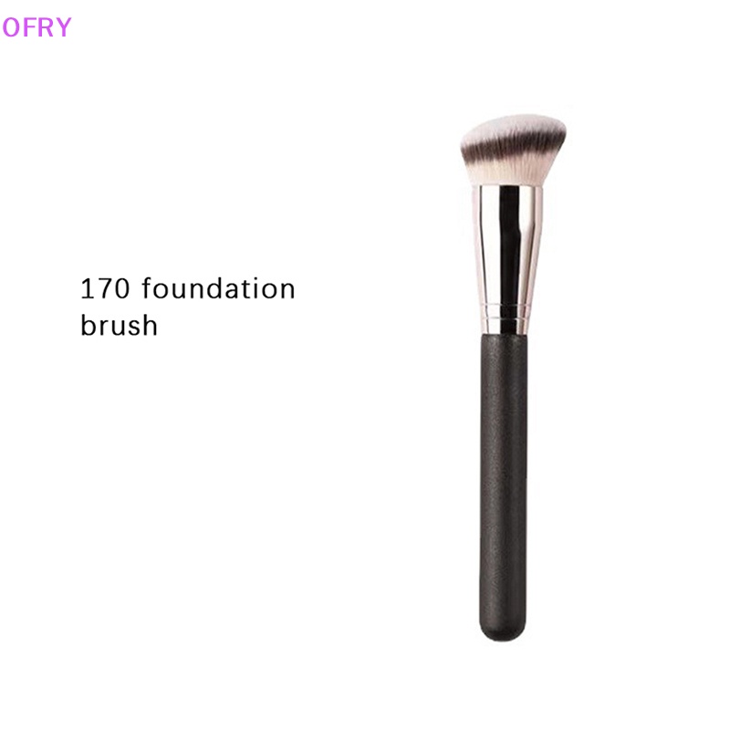 Of แปรงแต่งหน้า รองพื้น คอนซีลเลอร์ บลัชออน แบบมืออาชีพ สีดํา สําหรับผู้หญิง 1 ชิ้น RY