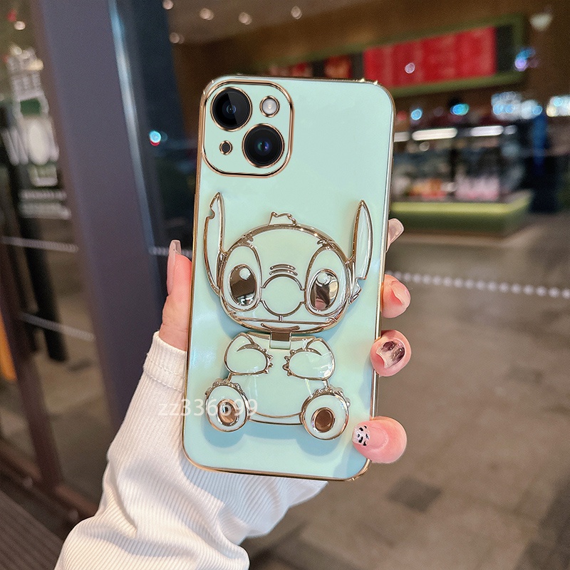 เคส iphone 15 iphone 15 plus iphone 15 pro iphone 15 pro max เคสโทรศัพท์ ตัวยึด Stitch ซิลิโคน เคสโทรศัพท์สวย