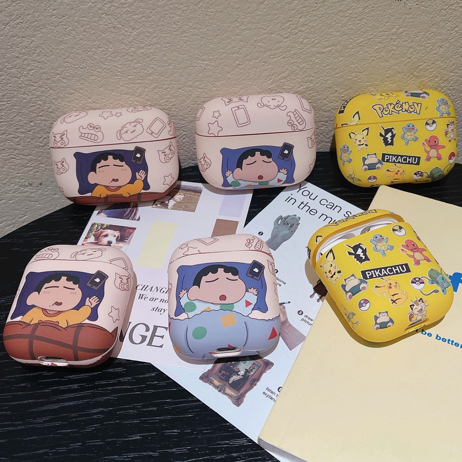 เคสหูฟัง TPU ไร้สาย ป้องกันรอยขีดข่วน ลายการ์ตูนชินจัง สําหรับ Airpods Pro 2 3 1