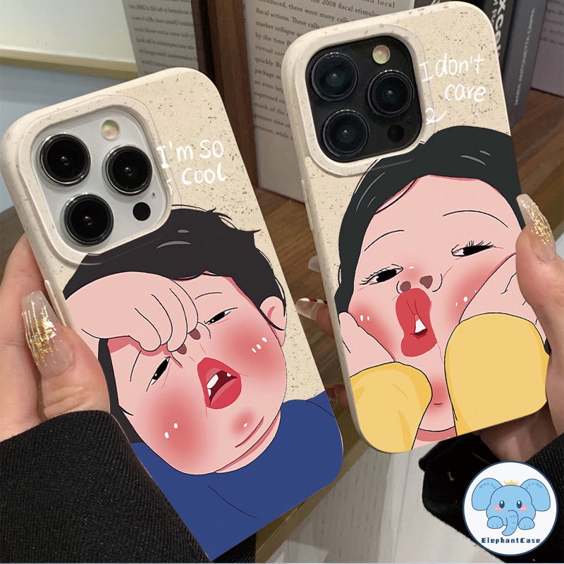 เด็กชายสาวน้อยอ้วนน่ารัก เคส รองรับ IPhone 11 7Plus XR 15 14 13 12 11 Pro Max 8 6 6s 15 14 Plus X XS MAX ปก