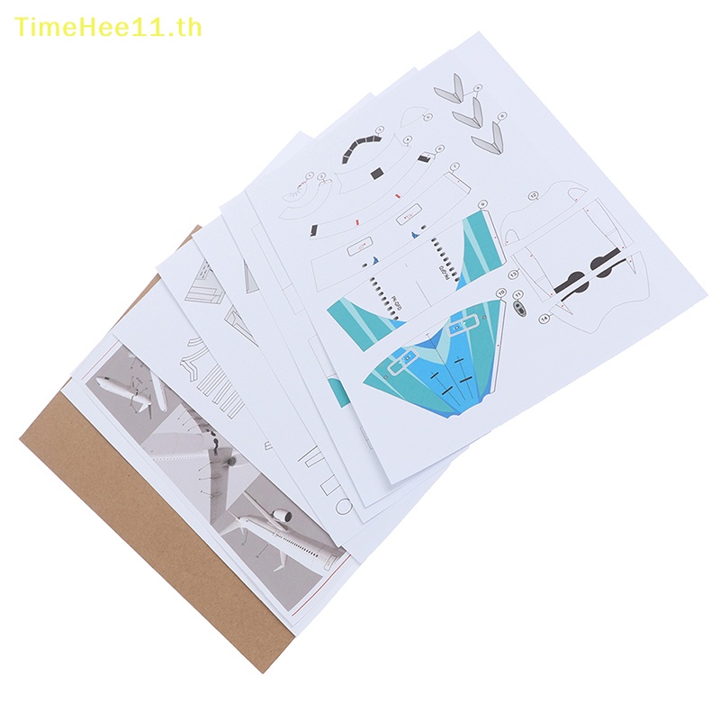Timehee โมเดลเครื่องบินกระดาษ 3D 1:100 Boeing 737-800 แฮนด์เมด DIY ของเล่น TH