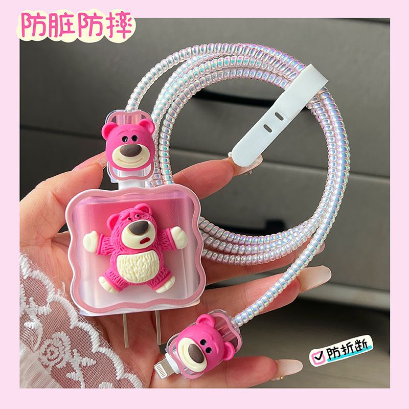 เคส TPU นิ่ม แบบป้องกัน ลายหมี 3D สําหรับ IPhone 20W 18W 5 ชิ้น