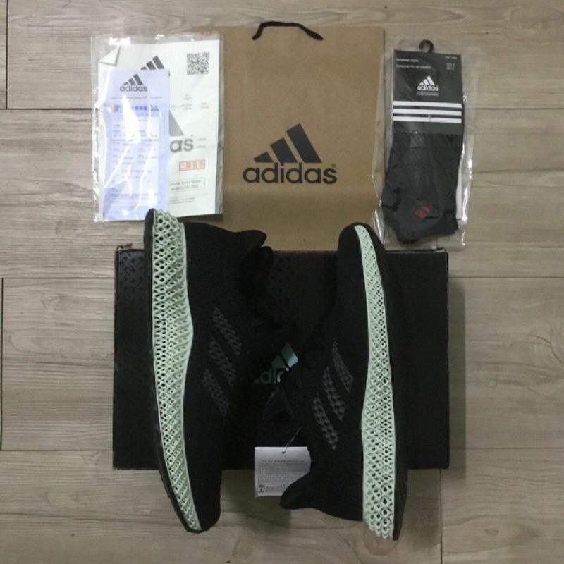 ♞adidas  ADIDAS FUTURECRAFT 4D ( BLACK ADH GREEN ) COPY ORI b