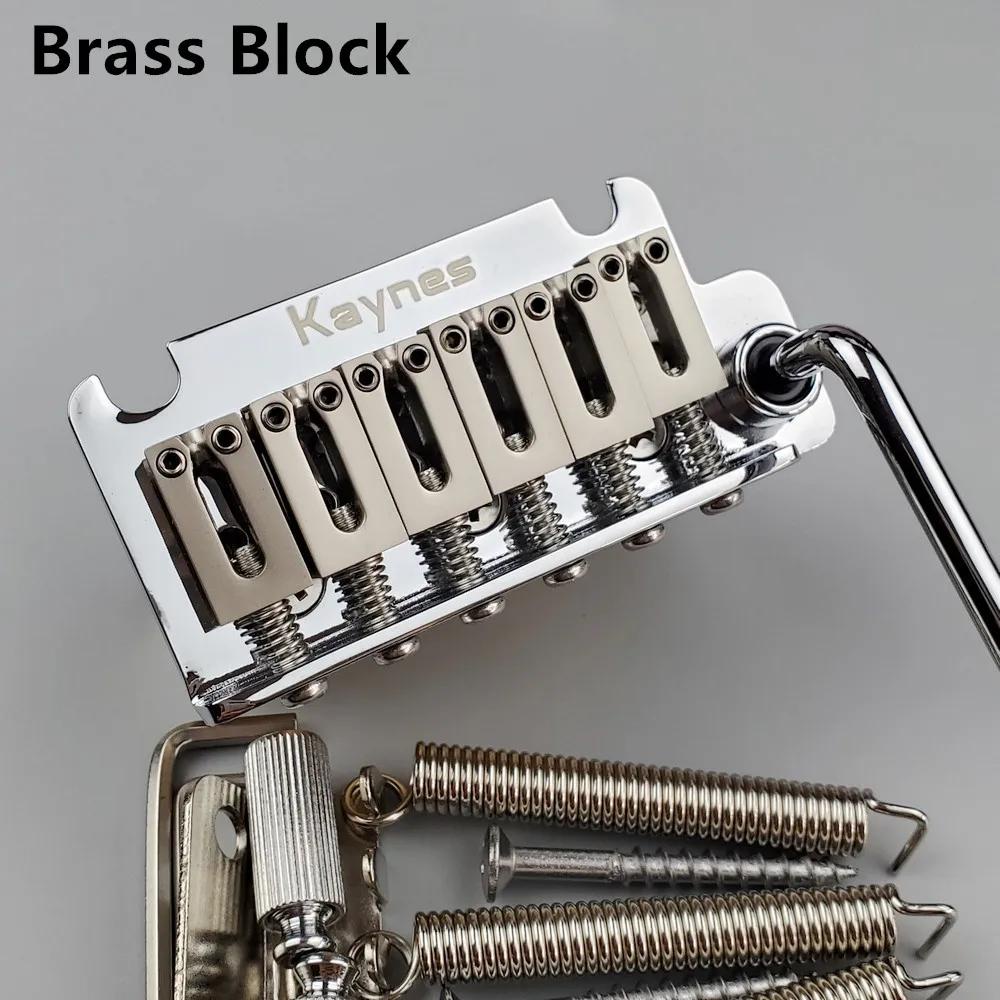 Kaynes 2 post point Double swing กีตาร์ไฟฟ้า Tremolo ระบบสะพานทองเหลืองบล็อกสําหรับ strat และ suhr กีตาร์ Chrome Silver Black Gold KY06