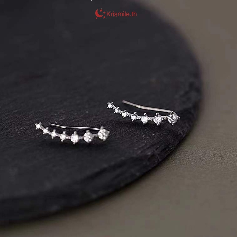 COD-ในไทย💖Beidou เจ็ดดาวเพทายต่างหู Rhinestone ต่างหูดาวเจ็ดต่างหูเพชร-Kri