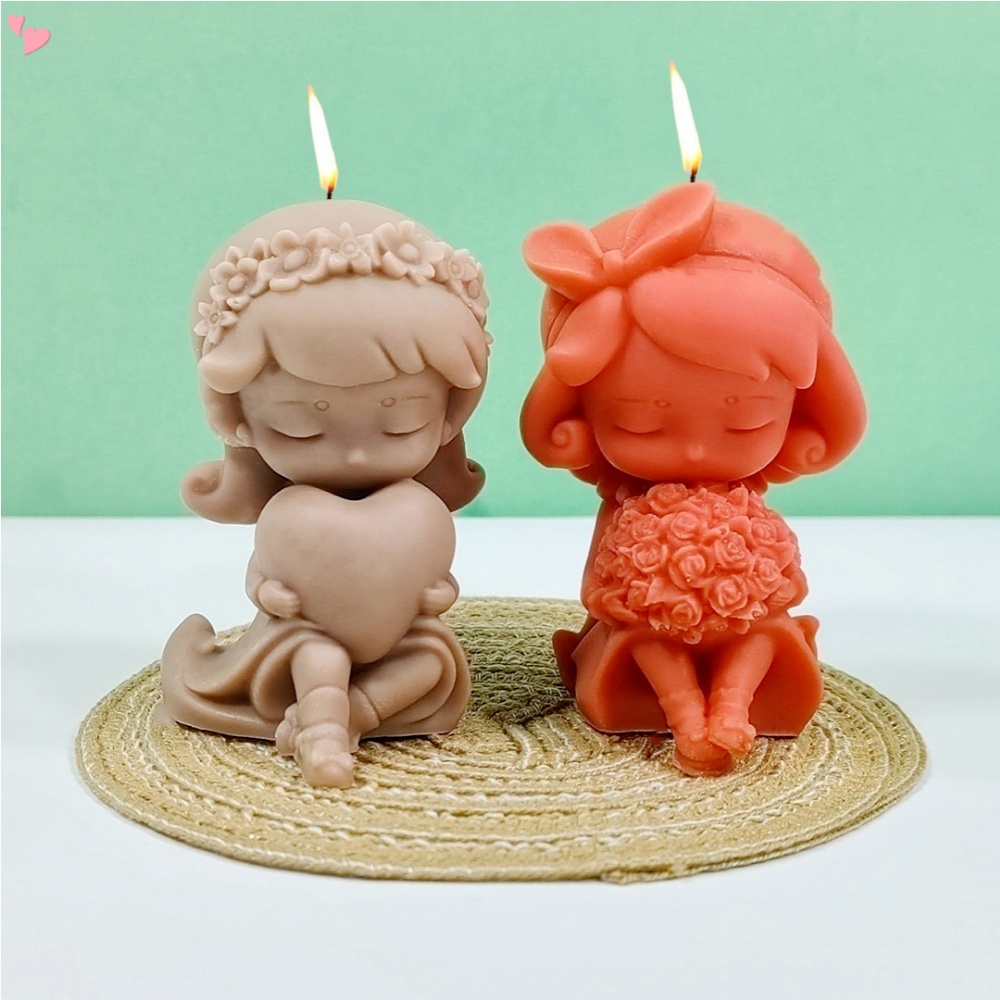 แม่พิมพ์ซิลิโคนเรซิ่น อีพ็อกซี่ รูปดอกไม้ และหัวใจ 3D ขนาดใหญ่ สําหรับทําเทียน สบู่แฮนด์เมด ของขวัญวันเกิด วันวาเลนไทน์ DIY