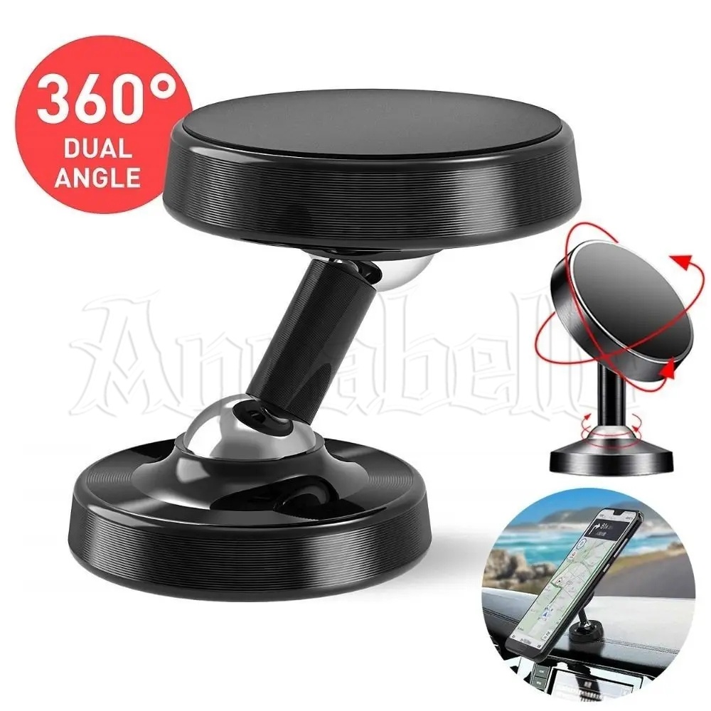 360° ที่วางโทรศัพท์แม่เหล็ก แบบหมุนได้สองด้าน - สําหรับยิม ห้องครัว รถ - ดูดซับไปยังพื้นผิวโลหะใด ๆ - ตัวยึดโทรศัพท์แบบคงที่ - ขาตั้งโทรศัพท์ แบบปรับได้สากล - ที่จับโทรศัพท์ในรถ