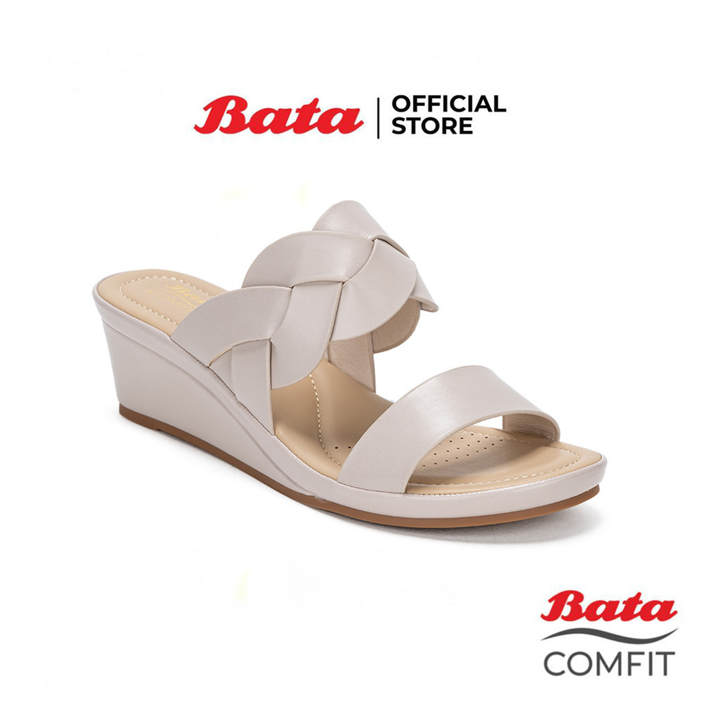 Bata บาจา Comfit รองเท้าเพื่อสุขภาพเสริมสุขภาพมีส้น สูง 2 นิ้ว สำหรับผู้หญิง รุ่น Daisy  สีดำ 6616637 สีเบจ 6618637