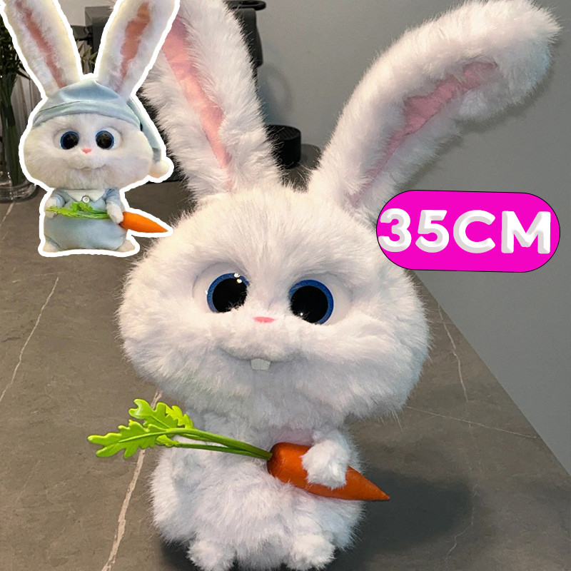 Rabbit Boss 35CM ตุ๊กตากระต่าย ตุ๊กตากระต่ายสโนว์บอล ตกแต่งแครอท นุ่มและน่ารัก  