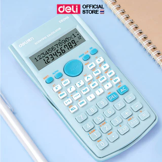 Deli D82MS Function Calculator เครื่องคิดเลขวิทยาศาสตร์ หน้าจอ 12 หลัก (แพ็ค 1 ชิ้น)