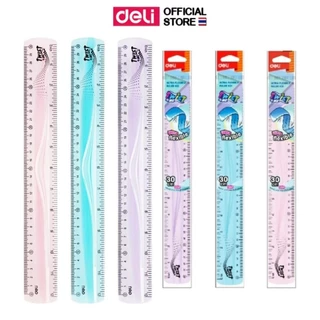 ไม้บรรทัดงอได้ Deli รุ่น EH21 ยาว30cm. งอได้ ไม่หัก (คละสี / จำหน่าย 1 ชิ้น)