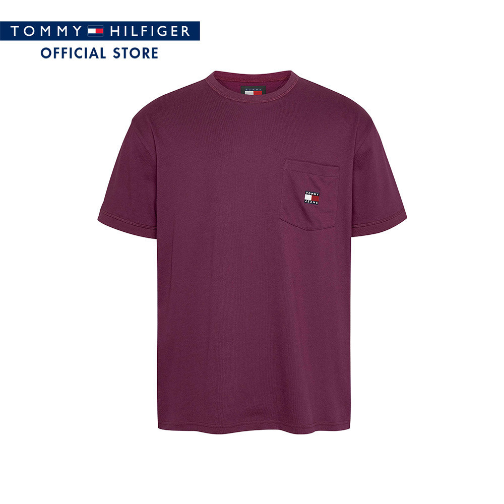 Tommy Hilfiger เสื้อยืด ผู้ชาย รุ่น DM0DM19201 VVK - สีแดง ทรง Regular Fit