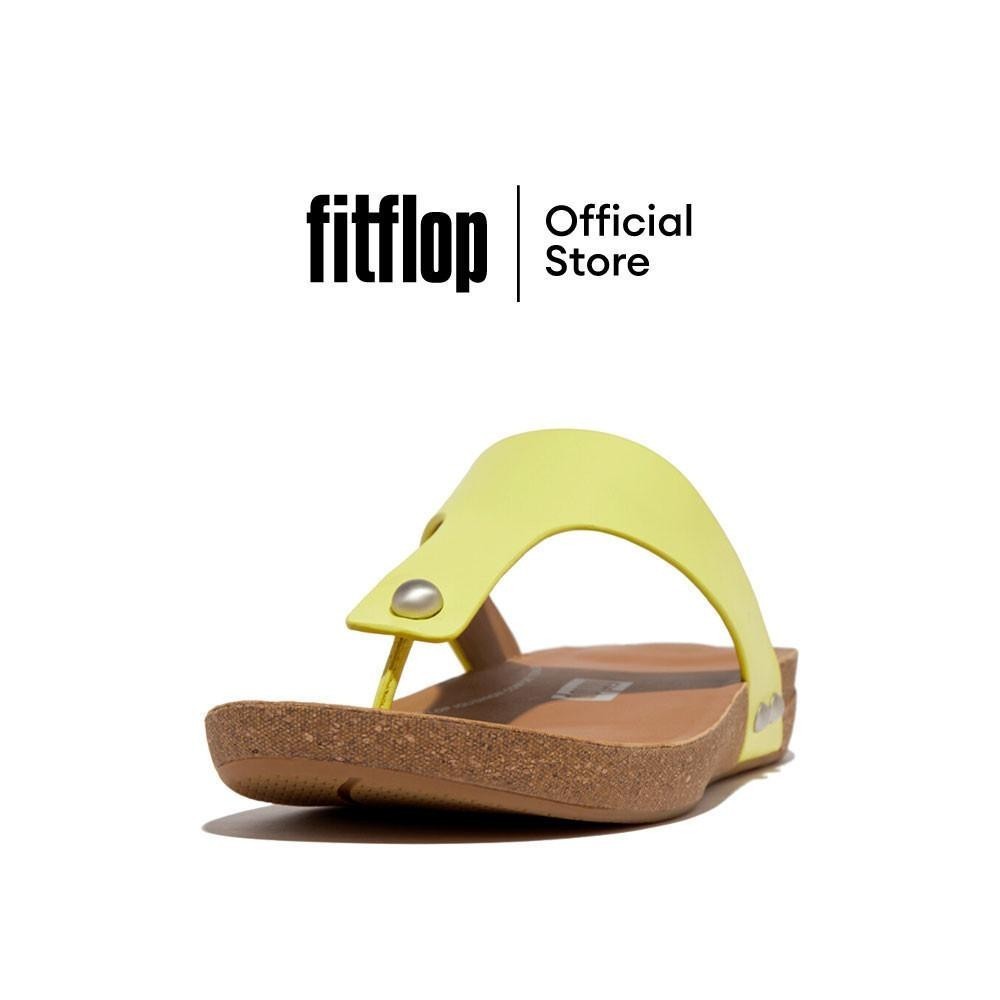 FITFLOP IQUSHION LEATHER รองเท้าแตะแบบหูหนีบผู้หญิง รุ่น HE9-B14 สี SUNNY LIME