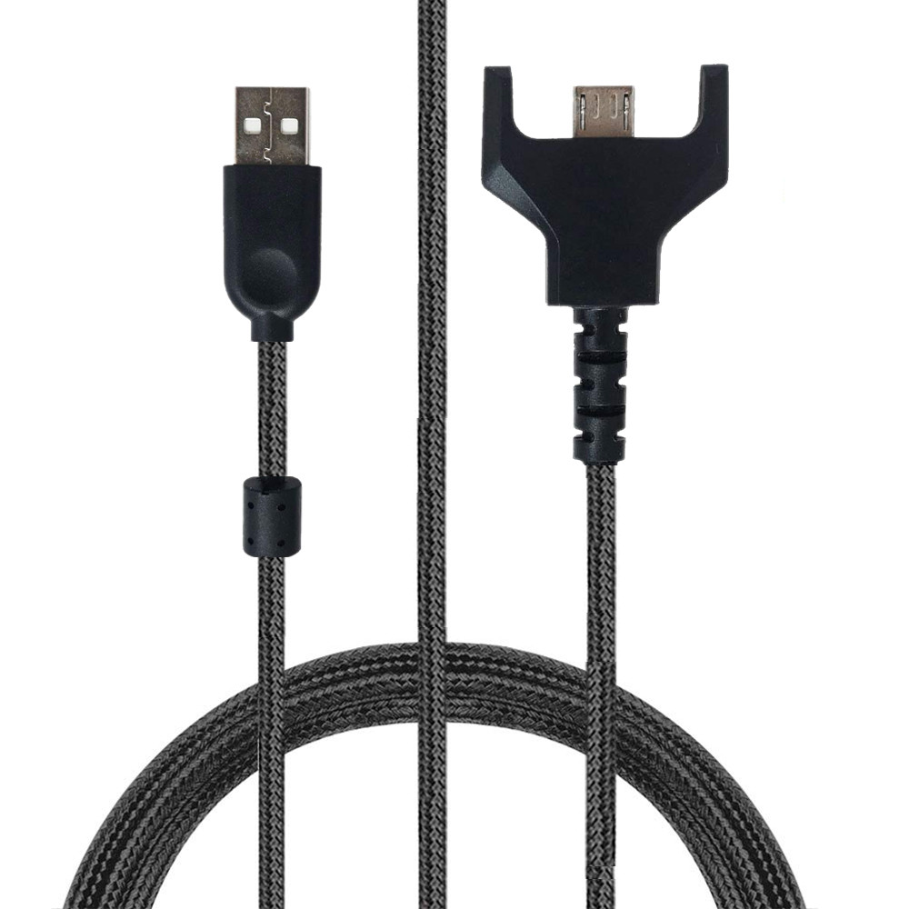 เปลี่ยนสายเกมข้อมูลการชาร์จ USB ถักไนลอนสําหรับเมาส์เล่นเกมไร้สาย Logitech G Pro X Superlight Glorio