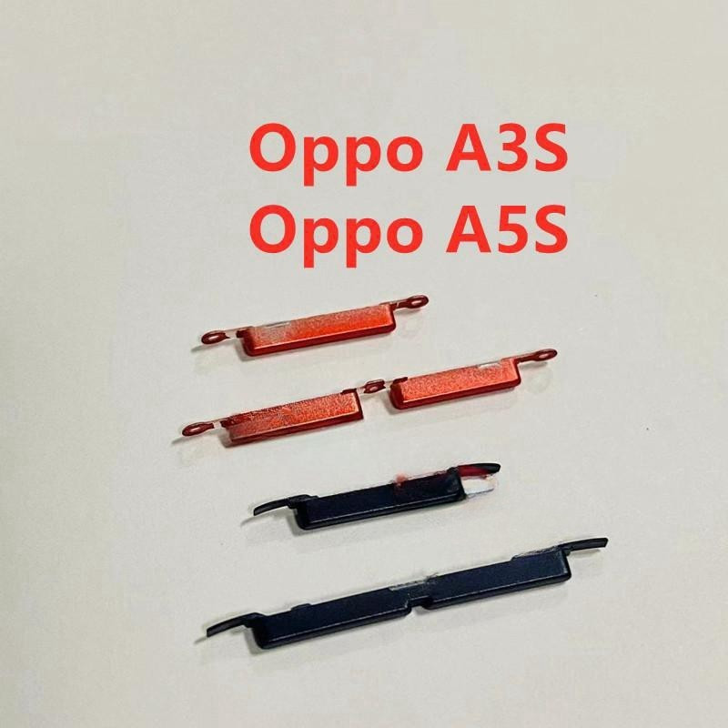 ปุ่มปรับระดับเสียงไฟสําหรับ Oppo A3s A5s สวิตช์กุญแจด้านข้างด้านนอกฝาครอบโทรศัพท์มือถือส่วน
