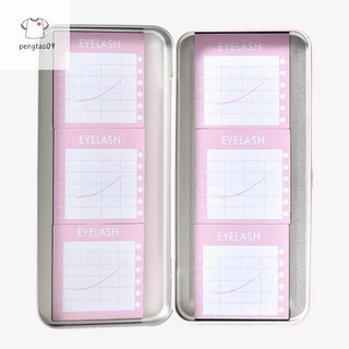 Pengatao09 แม่เหล็กเปล่ากล่องเก็บขนตาปลอม 6 Diskettes ที่วางขนตาปลอมคอนเทนเนอร์ Travel พาเลท Lash Holder ใหม่