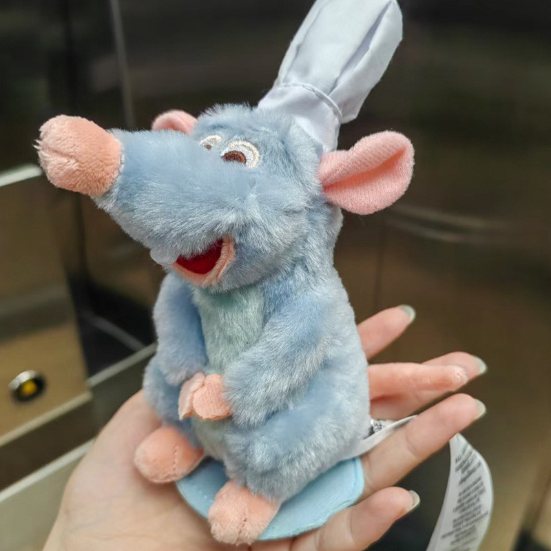 Rytanda อะนิเมะ 15 ซม.Ratatouille Tonies Chef Remy แม่เหล็กตุ๊กตาของเล่นห้องเมาส์หนูไหล่ Plushies ตุ๊กตาสัตว์ตกแต่งของขวัญวันเกิด Plushy น่ารักนุ่มเด็กทารกเด็ก