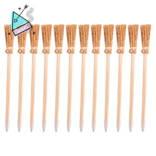 12 ชิ้น แม่มด ไม้กวาด ดินสอ สําหรับฮาโลวีน ไม้กวาด ดินสอลูกลื่น ปาร์ตี้ โปรดปราน แม่มด ไม้กวาด พร็อพเขียน