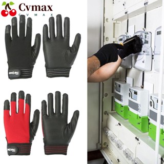 Cvmax ถุงมือยาง ป้องกันไฟฟ้า มีฉนวนกันความร้อน สีดํา สีแดง สําหรับช่างไฟฟ้า