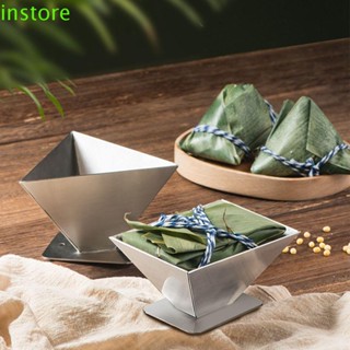 Instore Zongzi แม่พิมพ์อาหารจีน สเตนเลส 304 DIY สําหรับทําข้าวปั้น