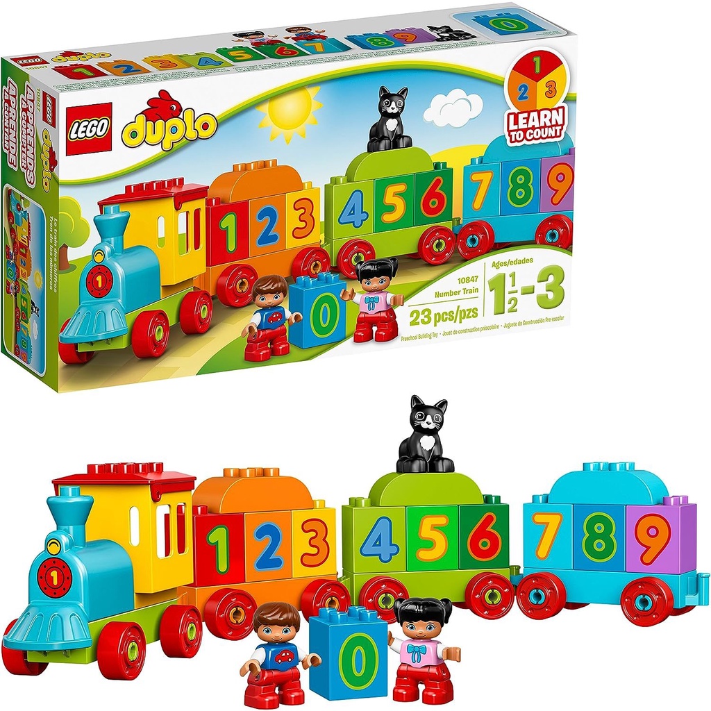 LEGO DUPLO My First Number Train 10847 Learning and Counting Train Set Building Kit and Educational Toy for 2-5 Year