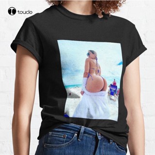 เสื้อยืด ผ้าฝ้าย พิมพ์ลาย Abella Danger Asss In The Beach สไตล์คลาสสิก สีแดง แฟชั่นยอดนิยม สําหรับผู้ชาย