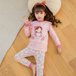 Childrens cotton underwear set girls autumn clothes long johns warm cotton sweaters childrens autumn and winter home clothes baby pajamas