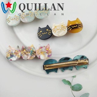 Quillan กิ๊บติดผมหน้าม้า รูปแมว สามตัว เรียบง่าย ของขวัญสําหรับผู้หญิง