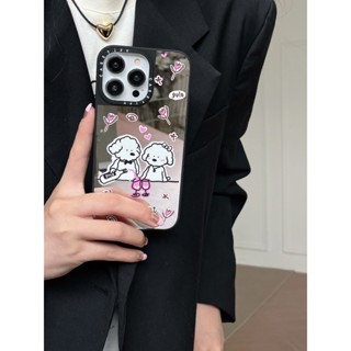 Casetify X Gula เคสโทรศัพท์มือถือ ซิลิโคน ลายสุนัขน่ารัก พร้อมกระจก สําหรับ เคสไอโฟน Case IPhone 11 12 Pro Max 13 Mini 14 Pro Max X Xr Xs 14 Plus 15 Pro Max