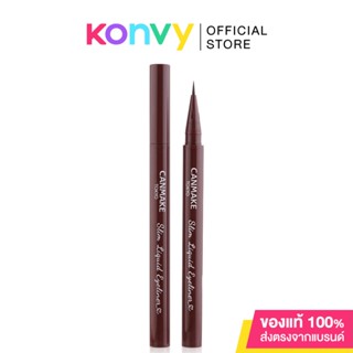 Canmake Slim Liquid Eyeliner #02 แคนเมคอายไลเนอร์ปลายพู่กันเรียวเล็กแบบแท่ง 02.