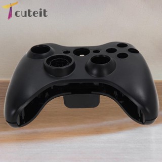 Tcuteit XBox 360 จอยสติ๊กไร้สาย ครบชุด เชลล์ + ปุ่มกด (สีดํา)