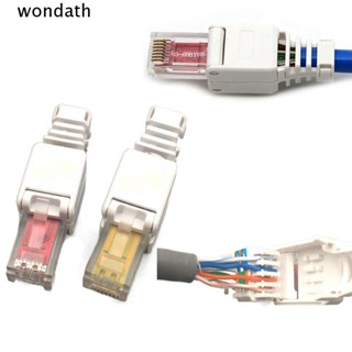 Wonda CAT6 ปลั๊กหัวคริสตัล ไม่มีฉนวนหุ้ม สําหรับเชื่อมต่ออีเธอร์เน็ต RJ45 CAT6 RJ45 CAT6