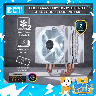 Cooler Master Hyper 212 Led Turbo CPU พัดลมระบายความร้อน สีขาว (RR-212TW-16PW-R1)