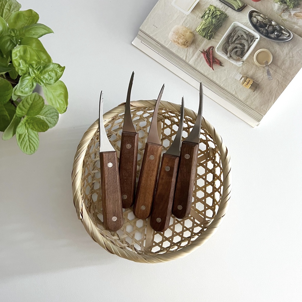 HERA มีดปอกเปลือกกุ้ง สเตนเลส ทําความสะอาดกุ้ง Shrimp Line Removal Knife