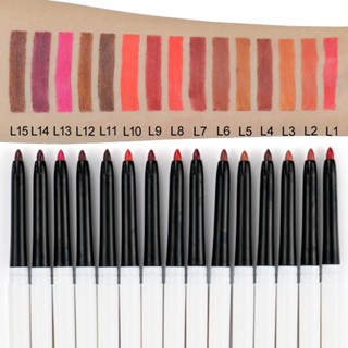 Hot Sale# Neutral Non-logo waterproof easy-to-color Lip Liner pen Lip Liner double-headed automatic rotating waterproof Lip Liner pen 8jj