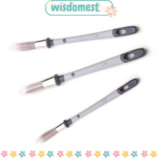 Wisdomest แปรงทาสี ขนาดเล็ก ผนัง Gery Trim Brush แปรงทาสี Edger Touch Up Round Paint Brush House Wall Edges Coloring