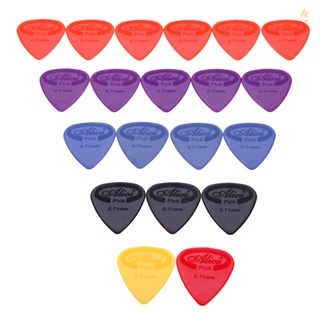 Alice AP-G 20pcs 0.71mm Projecting Nylon Guitar Picks Plectrums - Durable and Versatile Guitar Plectrums for All Music Genres