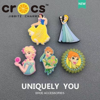 Jibbitz crocs charm หัวเข็มขัดรองเท้า อุปกรณ์เสริมรองเท้า เจ้าหญิงเอลซ่า น่ารัก ตกแต่งหัวเข็มขัด